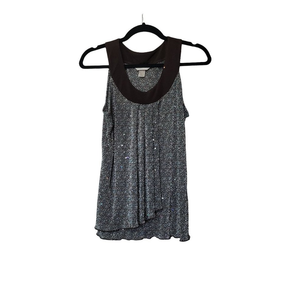 Christopher and Banks sleeveless brown turquoise tank top woman's medium 1169